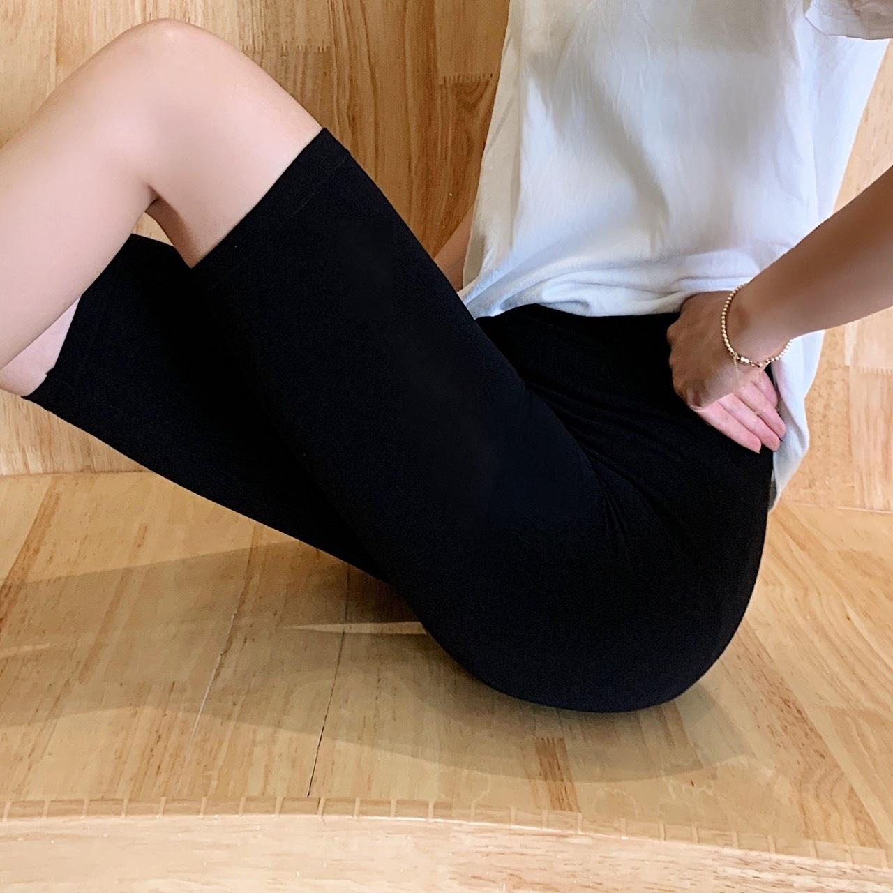 Quần legging lửng Quảng ChâuFreeshipQuần legging ngố đùi - Quần Biker short Tập Gym Dáng Ngắn cạp chun siêu mịn