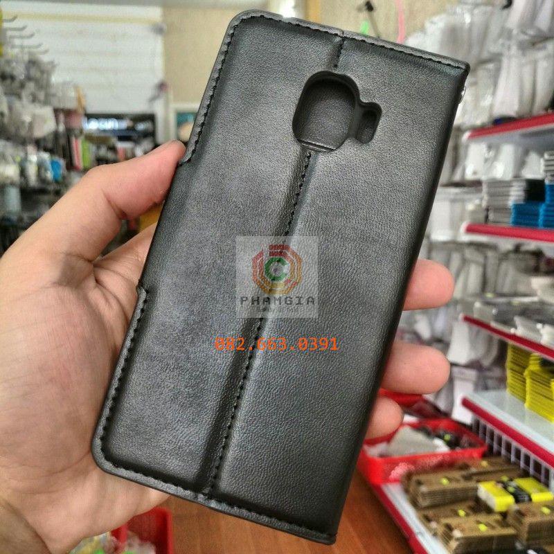 Bao da dành cho Samsung J2 Pro da cao cấp, có ngăn thẻ, nắp gập chống đỡ xem phim