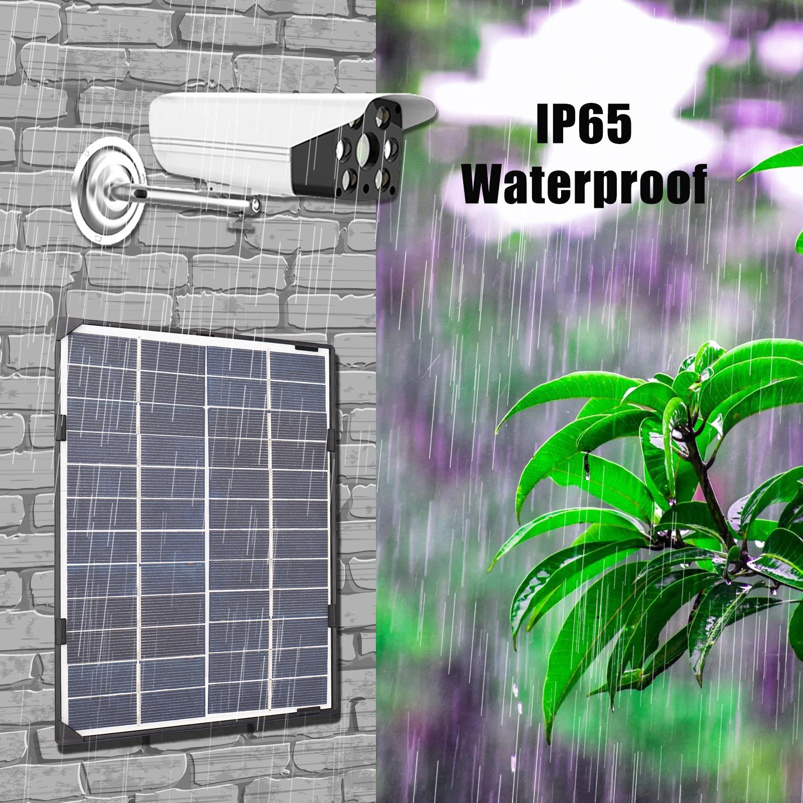 Bảng Điều Khiển Năng Lượng Mặt Trời 6W 12V Cho Camera An Ninh Ngoài Trời