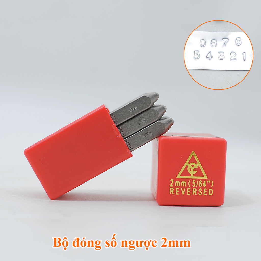 Bộ đục đóng số Ngược  thép CR-V Top 2mm