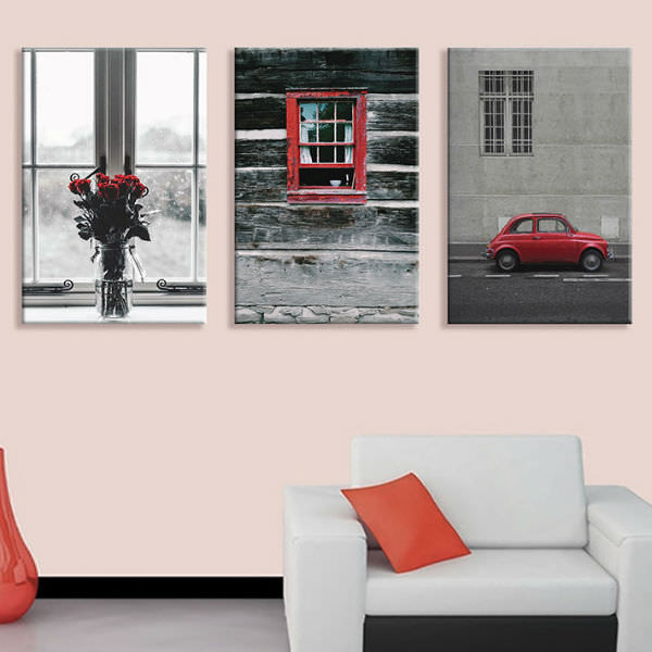 Bộ 3 Tranh Canvas Không Viền Treo Quán Cà Phê "Bình Lặng" W173