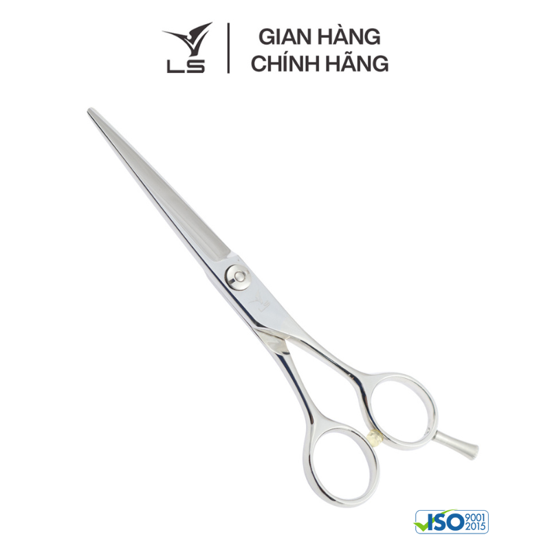 Kéo cắt tóc LS lưỡi thẳng quai cân đối xứng đỡ ngón tháo rời CB15/6.0