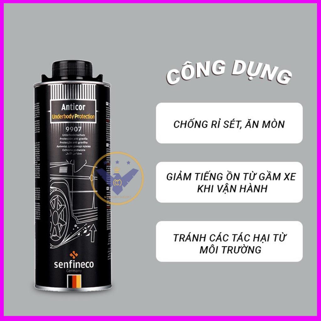 Xịt phủ gầm gốc nhựa cao su Senfineco 9907 Anticor Underbody Protection -1 Lít