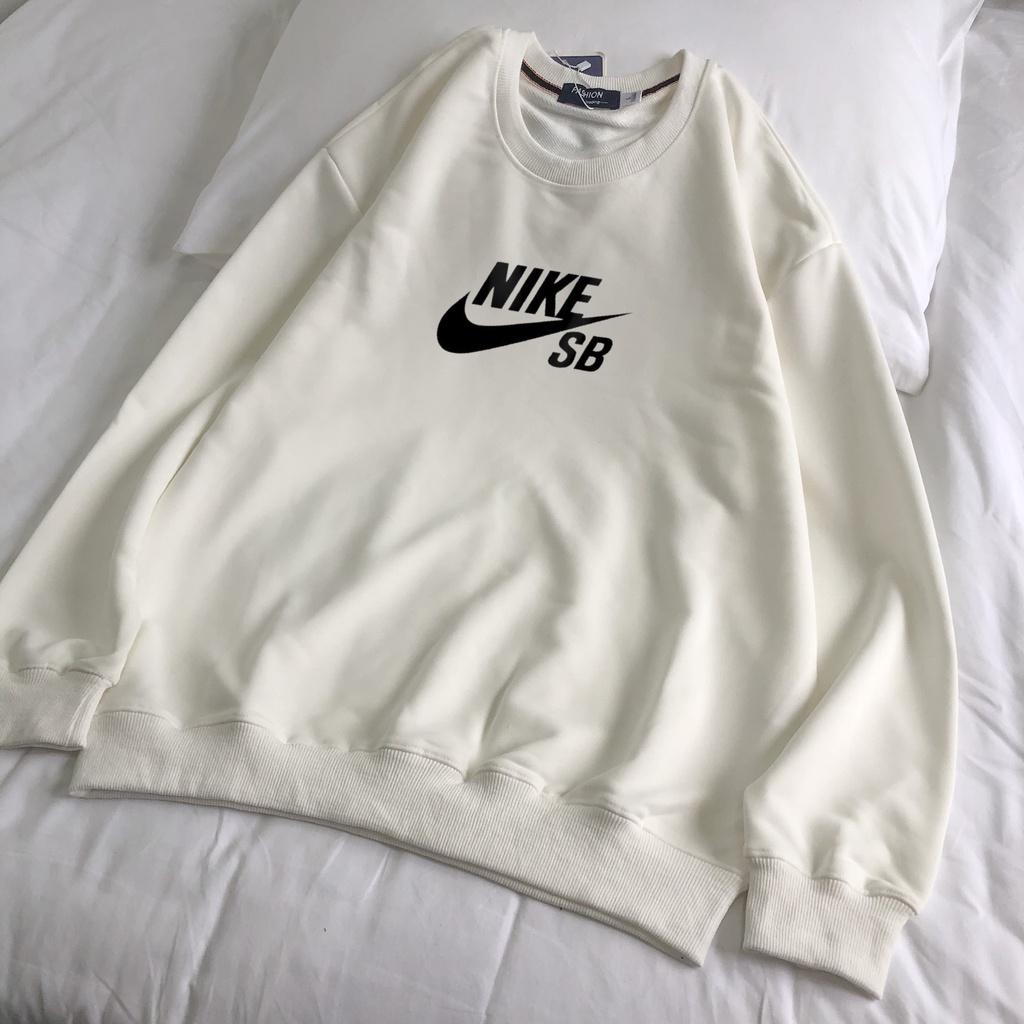 Áo Sweater nam nữ MEANSTORE nỉ da cá oversize Unisex form rộng Ulzzang Hàn Quốc chất mềm mịn - Trắng Kem