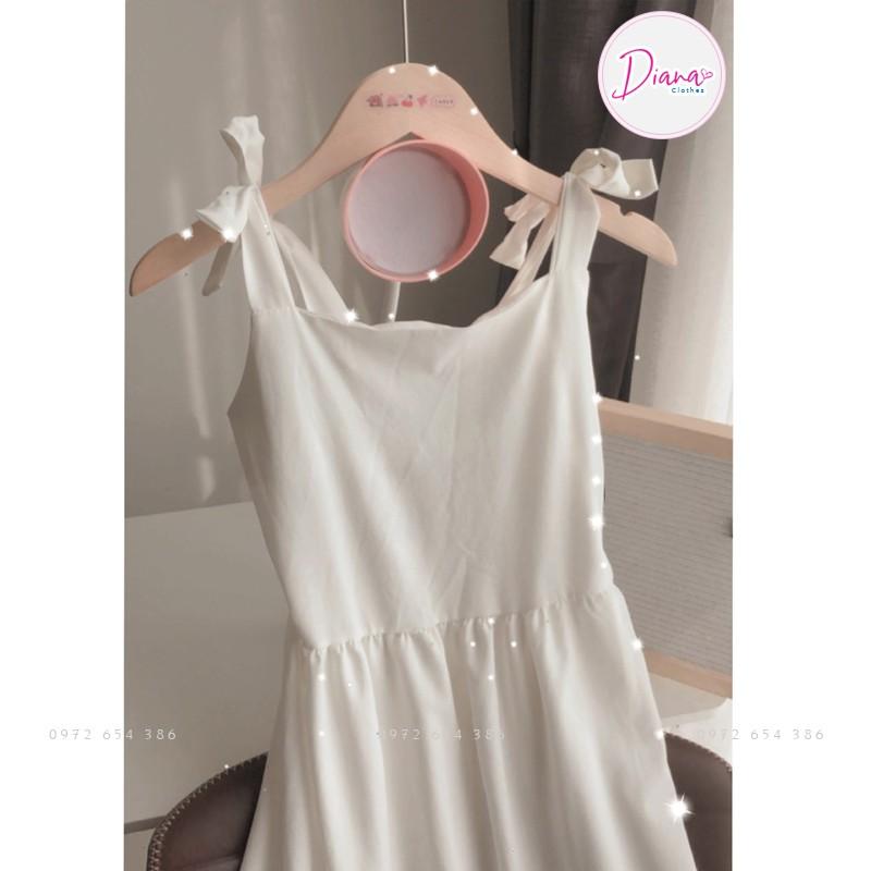 Đầm nữ 2 dây - váy nữ Babydoll dáng suông Hàn Quốc - màu đen trắng - Đi chơi cực cá tính