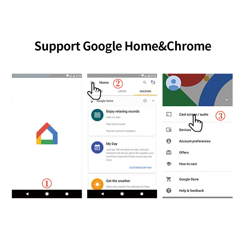 Bộ Chuyển Đổi Màn Hình Không Dây Dongle HD 1080p Hỗ Trợ AIRplay / MIRacast / DLNA Google Chrome