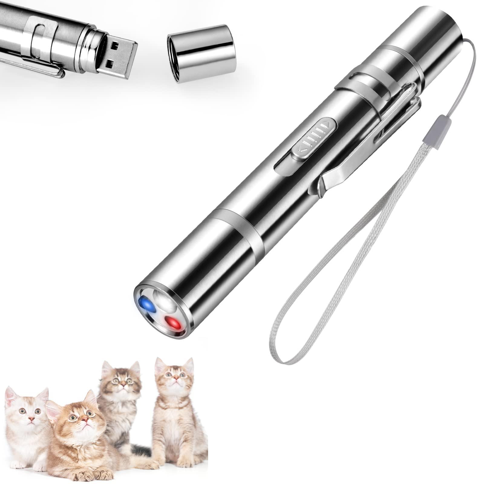 CAT sức mạnh, Tương tác LED Cat Toy 7 trong 1 Chức năng , Đồ chơi đèn LED màu đỏ USB có thể sạc lại cho công cụ đào tạo trò chuyện
