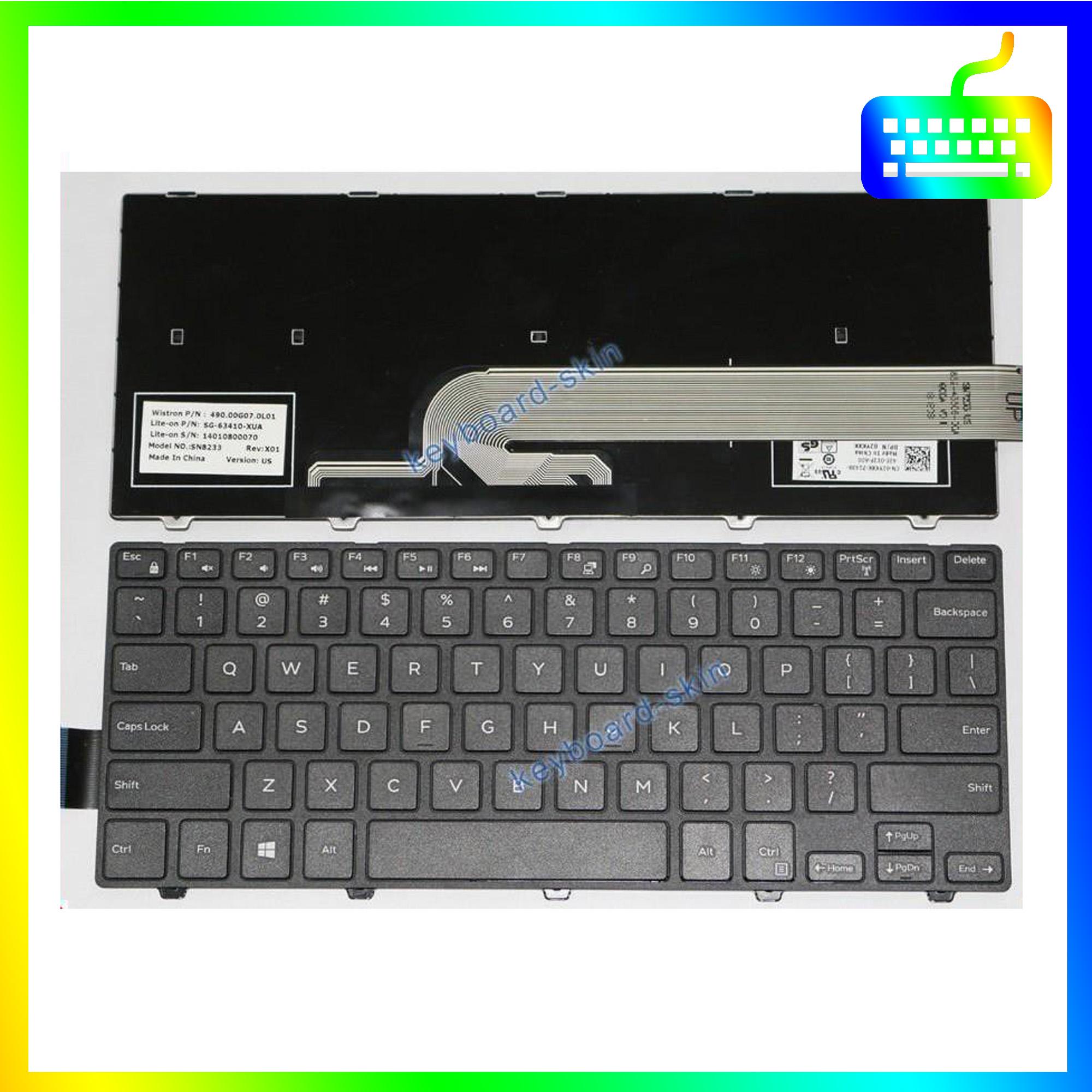 Bàn phím dành cho laptop Dell Inspiron 5442 14 544214 5000 544214-5442 Không Led - Phím Zin - Hàng Chính Hãng