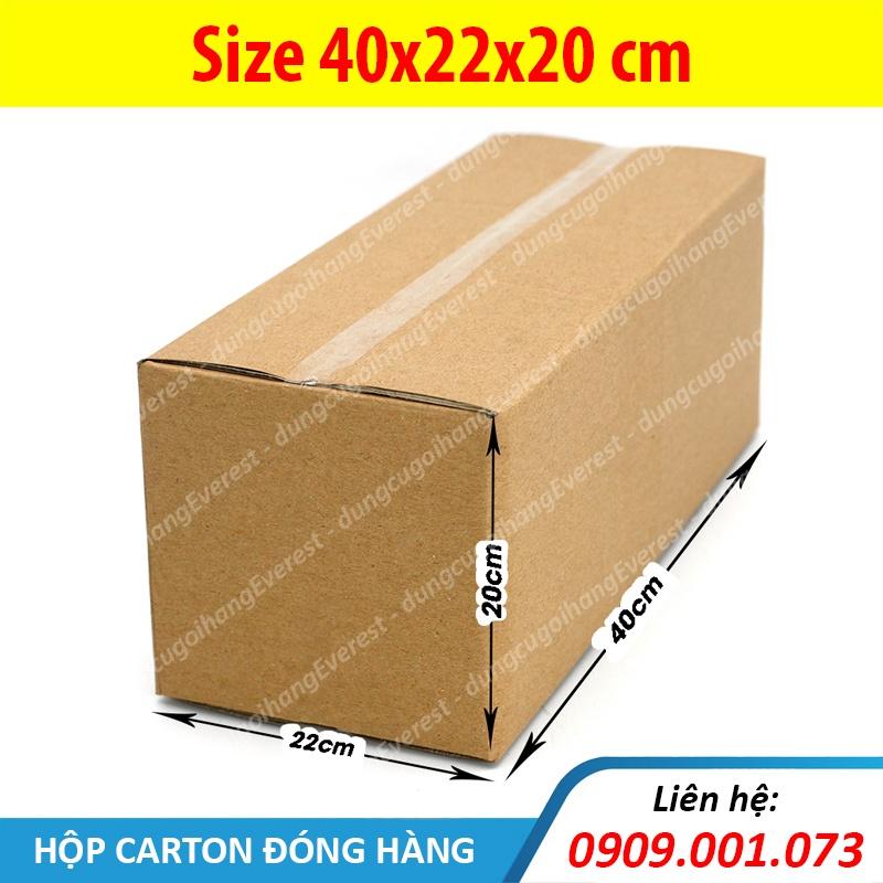 Hộp giấy đóng hàng size 40x22x20 cm, thùng carton gói hàng Everest