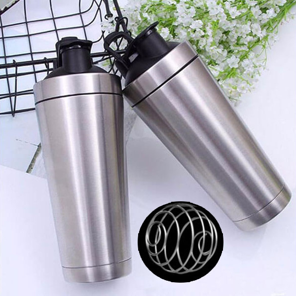 Bình Giữ Nhiệt Inox 304 800ml Giữ Nhiệt Trên 15h Có Lò Xo Lắc Pha Chế Nước