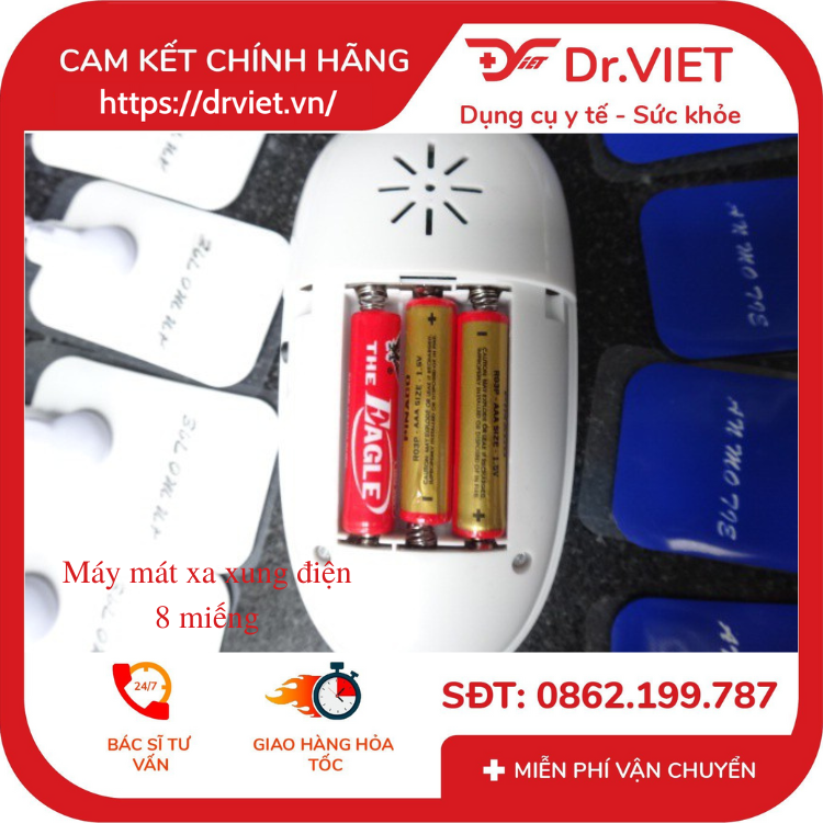 Máy mát xa xung điện 8 miếng - Dành cho người nhứt mỏi, đau cơ