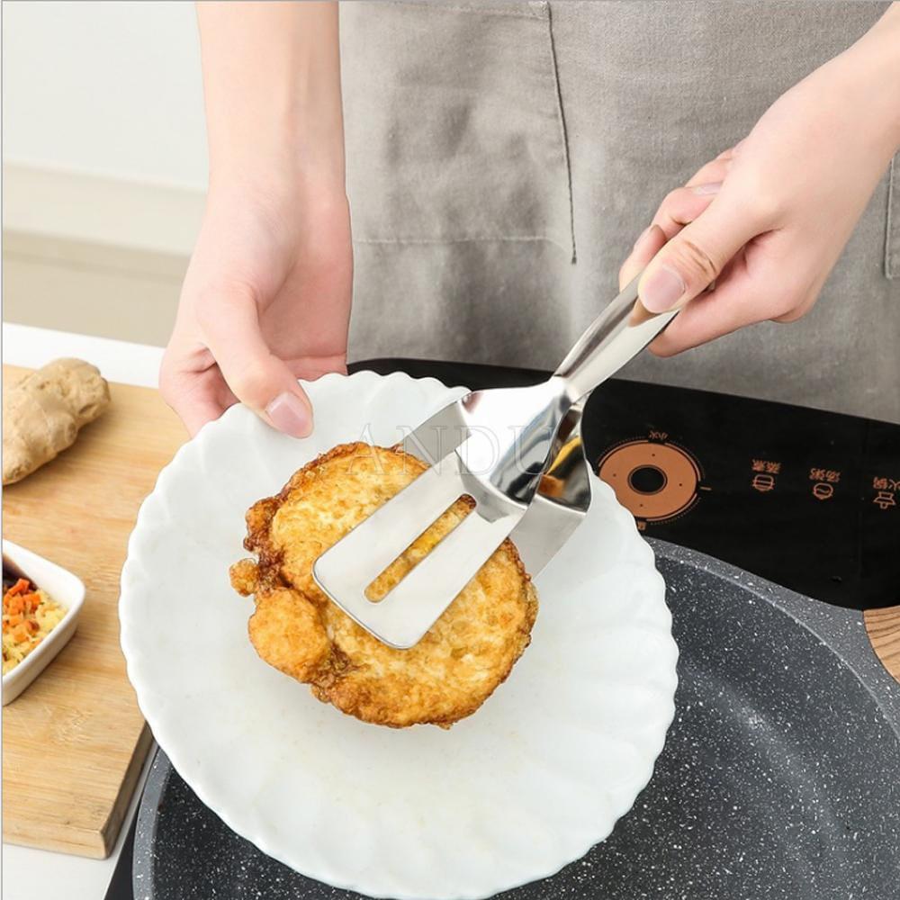 Kẹp Gắp Đồ Ăn, Dụng Cụ Kẹp Gắp Nóng Chiên Cá, Thịt Nướng Bằng INOX Cao Cấp An Toàn, Tiện Dụng