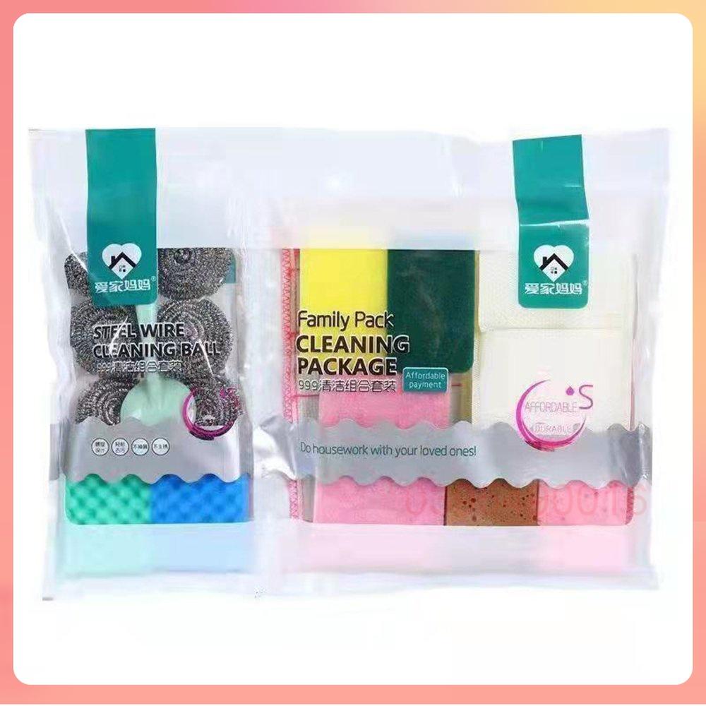Combo 22 chi tiết mút xốp nhiều bọt cọ rửa chén bát chảo xoong nồi tường gạch...chuyên dụng đa năng tiện lợi