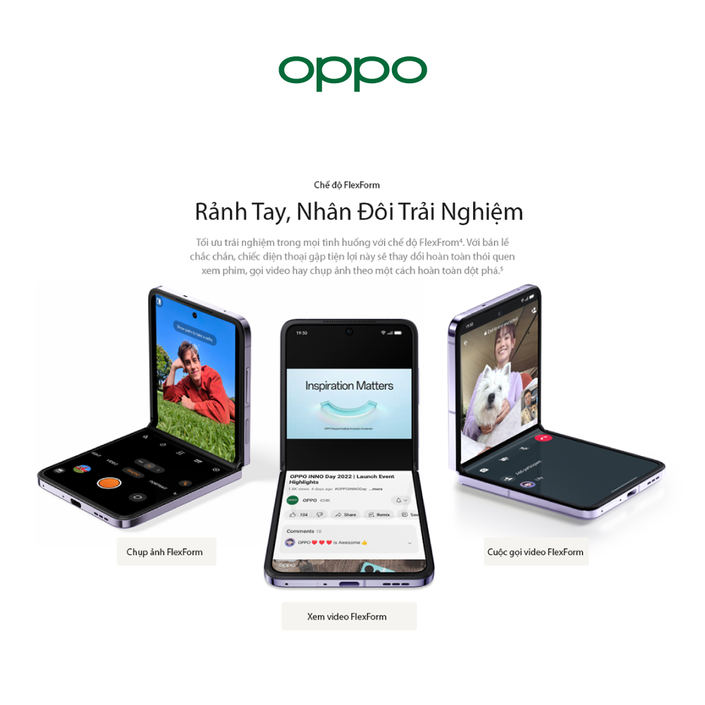 Điện thoại OPPO Find N2 Flip (8GB/256GB) - Hàng Chính Hãng