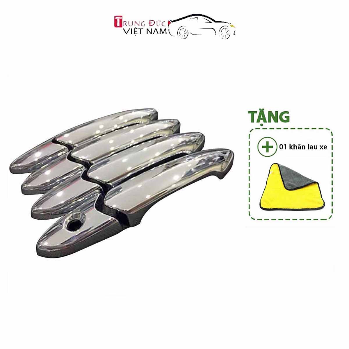 Ốp Tay Hõm Cửa Cho Dòng Xe VINFAST FADIL Chất Liệu Nhựa ABS Mạ Crôm, Quà Tặng Khăn Lau Xe – Hàng Chính Hãng TDVN