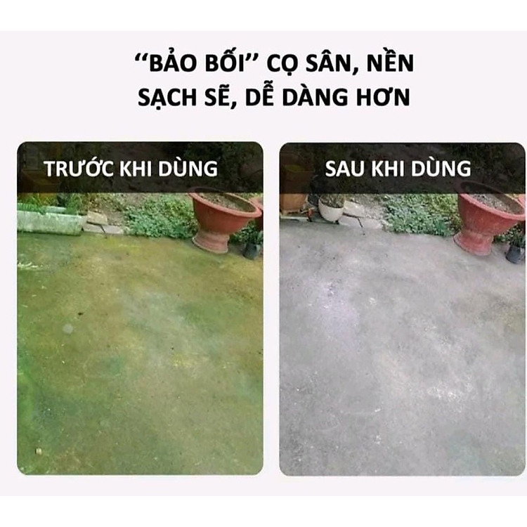 Bột Tẩy Rong Rêu Cho Sân Xi Măng, Sân Gạch Vỉa Hè Hiệu Quả 1 Gói 500G