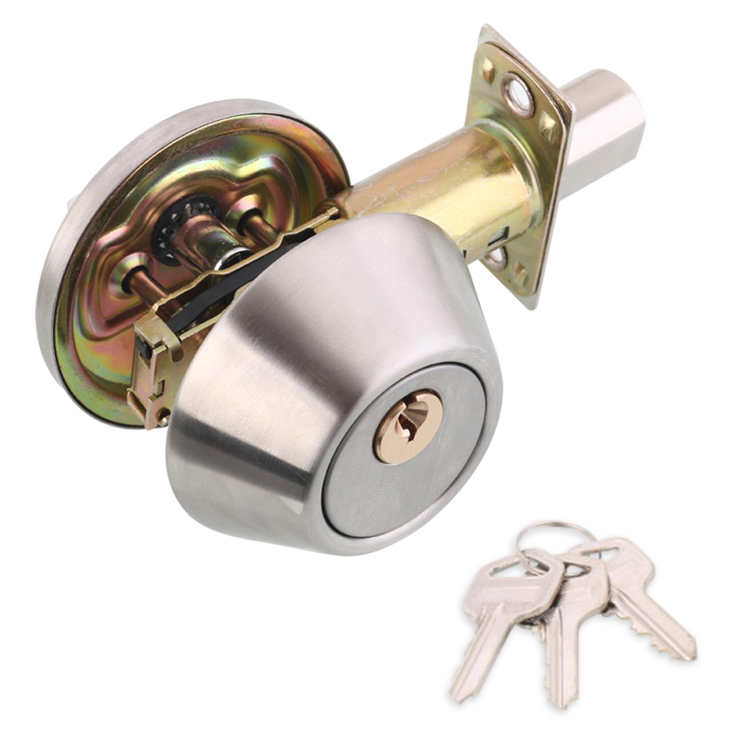 Bộ khóa tay nắm cửa với 3 chìa bằng thép không gỉ