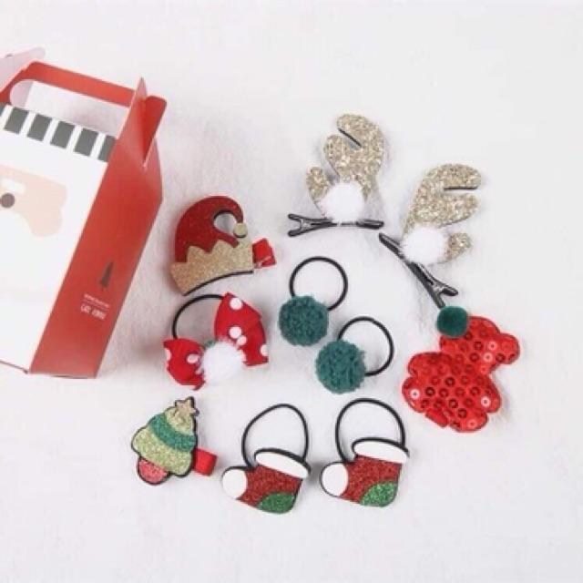 Hộp nơ, kẹp tóc Noel siêu xinh cho bé gái