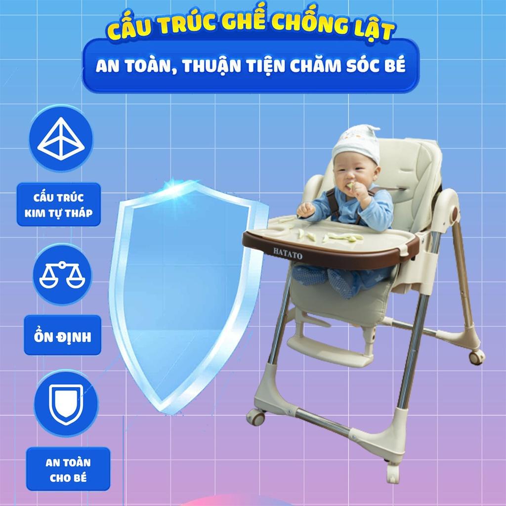 Ghế Ăn Dặm Gấp Gọn Hatato H2 – Giúp Bé Tập Ăn Dặm