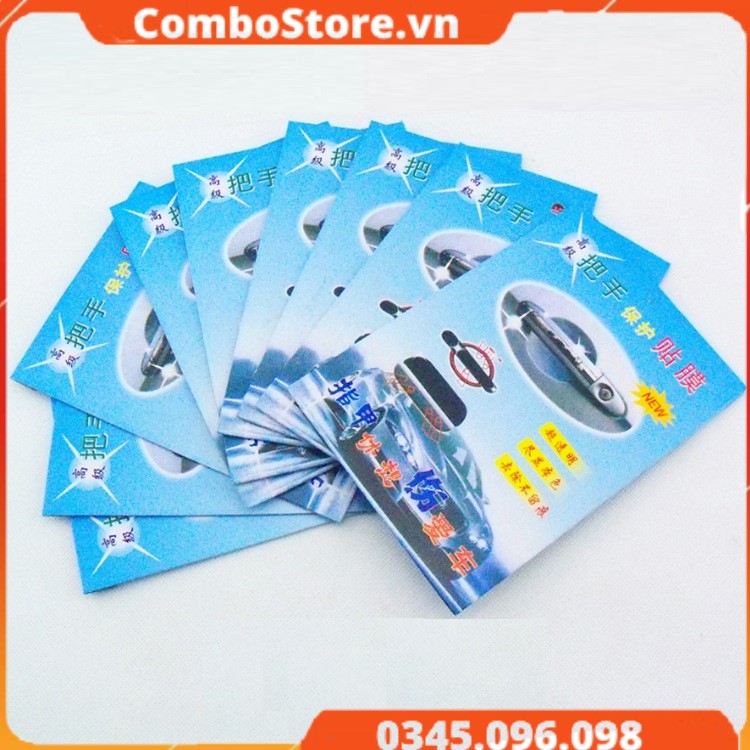 Miếng dán chống trầy bảo vệ tay cầm, hõm tay cầm ô tô - Bộ 4 miếng dán chống trầy tay cầm xe hơi