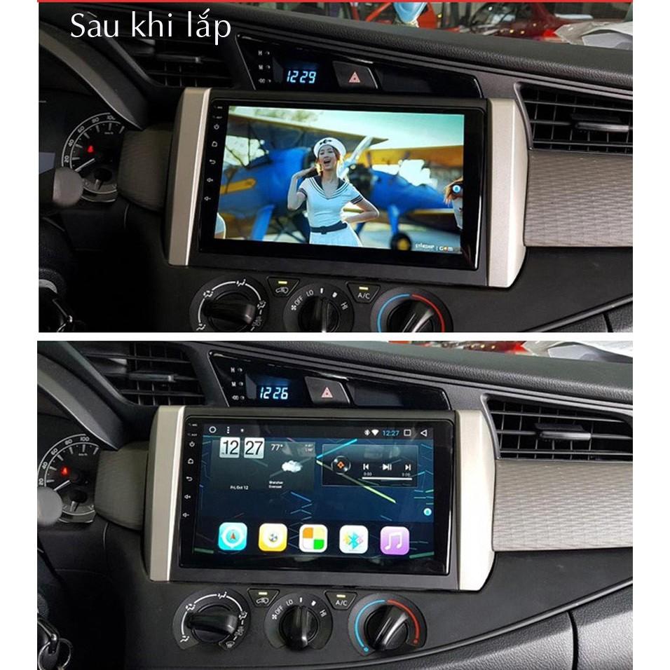 Mặt dưỡng lắp màn hình dvd android 9 Inch xe Toyota Innova 2016-2019 tặng kèm giắc nguồn zin