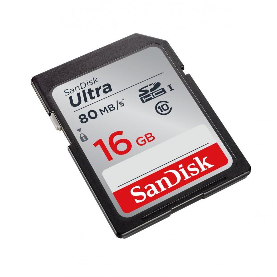 Thẻ nhớ SD Sandisk Ultra 80MB - 16GB - Hàng chính hãng