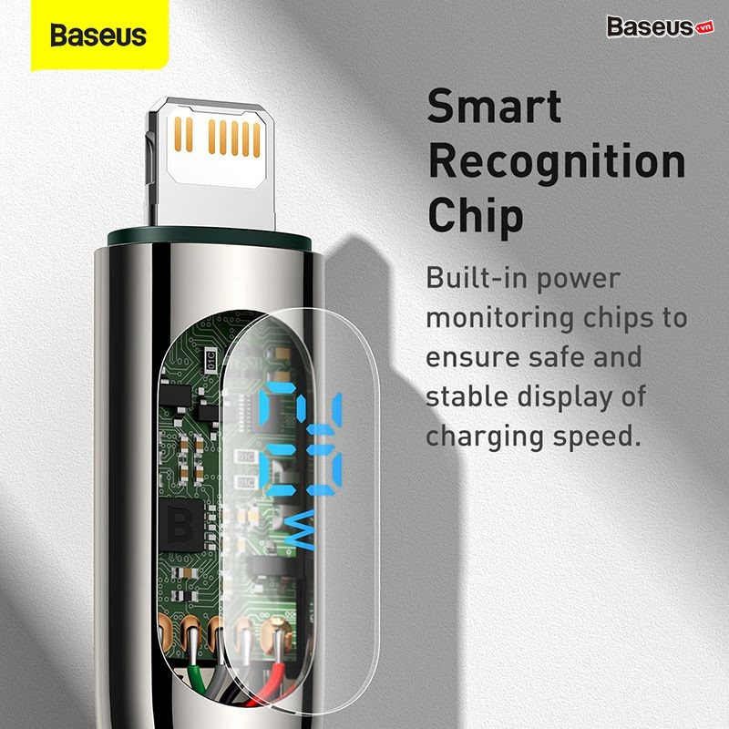 Cáp sạc nhanh tích hợp màn hình LED Baseus Display Fast Charging Data - Hàng Nhập Khẩu