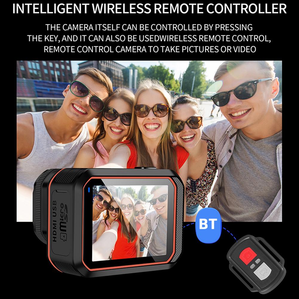 Camera hành động WiFi với điều khiển từ xa Máy quay video siêu rõ nét chống bụi để leo núi trượt tuyết