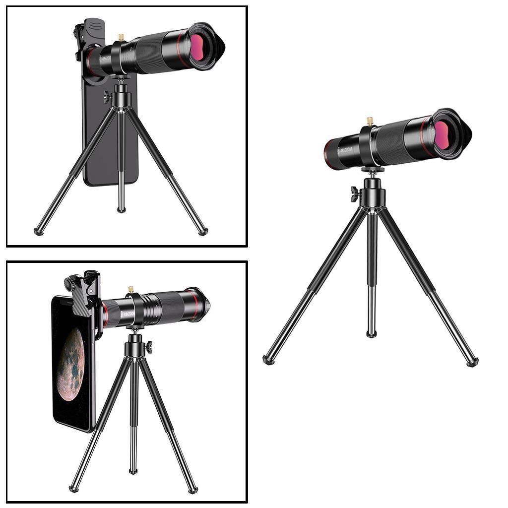 48X Optical Zoom Telescope Telephoto Lens Clip on for Mobile Cell Phone Camera