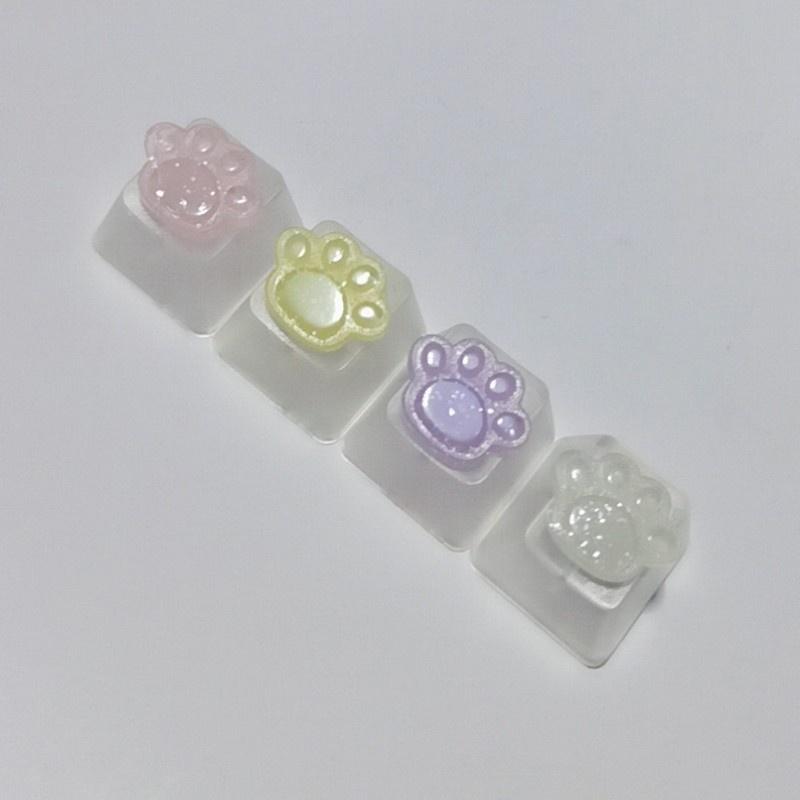 HSV Keycap Games Backlit Cat Paw DIY Key Cap Mechanical Keyboards Keycaps for Mechanical Keyboards R4 Height Cherry Mx Axis