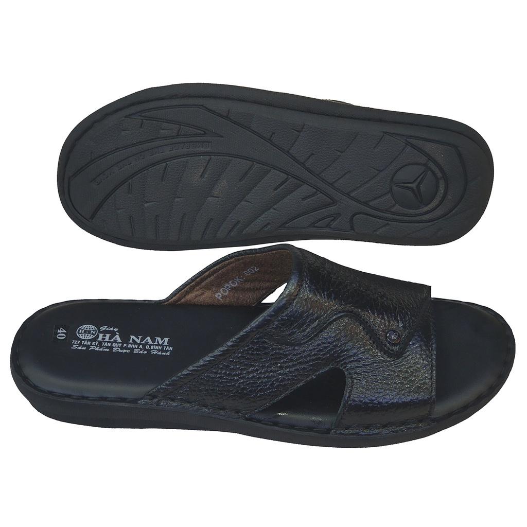 Dép Nam Quai Ngang Da Bò Thật TiTi ĐÔ Cao Cấp DN222d