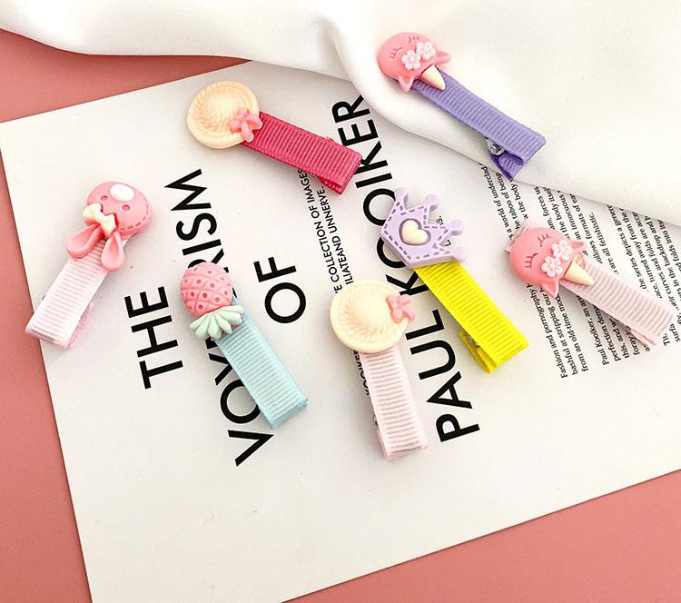 Set 10 Kẹp Tóc Bọc Vải Hình Dễ Thương Cho Mẹ Và Bé - Giao Ngẫu Nhiên