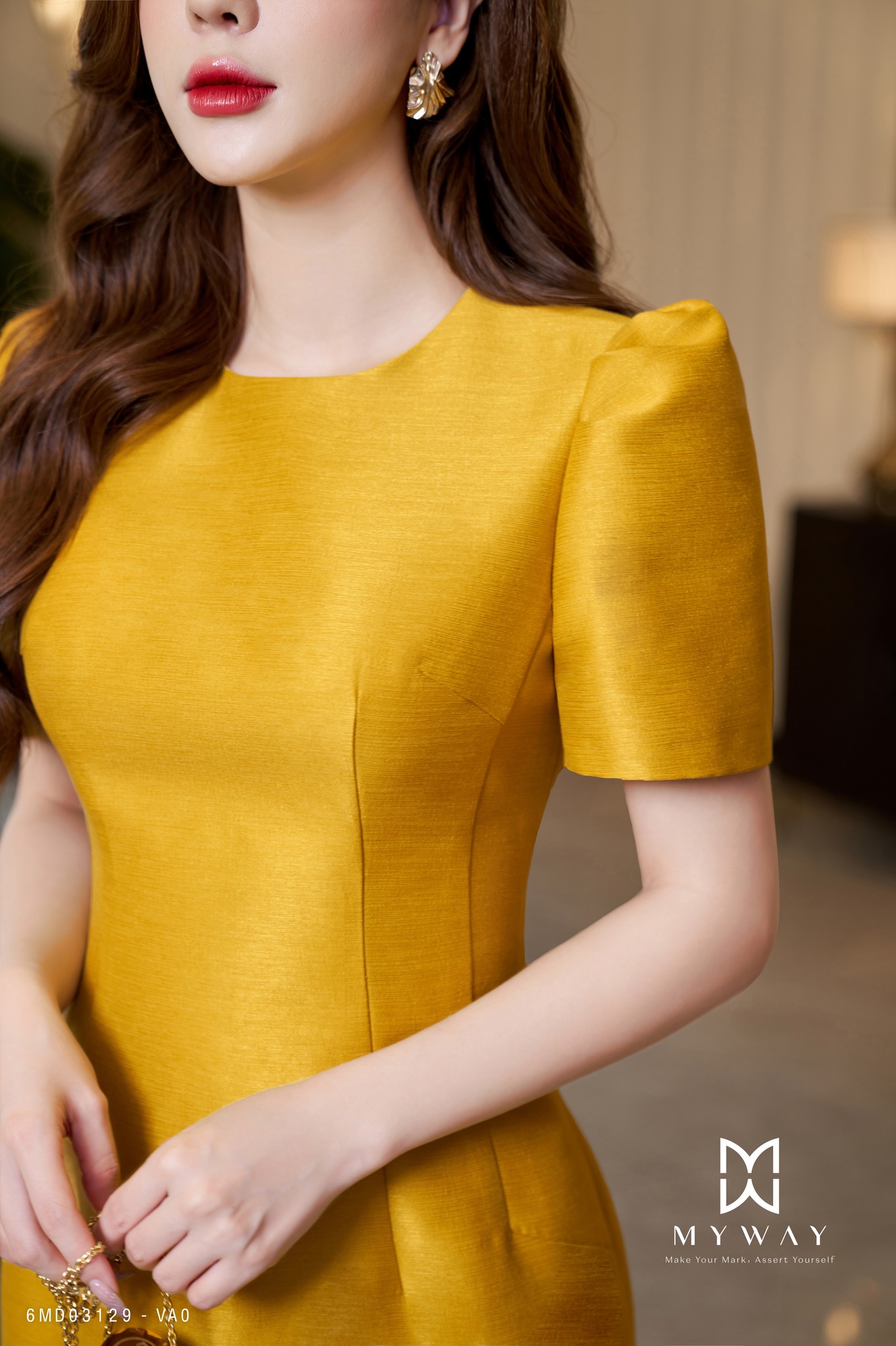 Đầm Dự Tiệc My Way Dáng Bút Chì Chiết Eo Sang Trọng 6MD03129