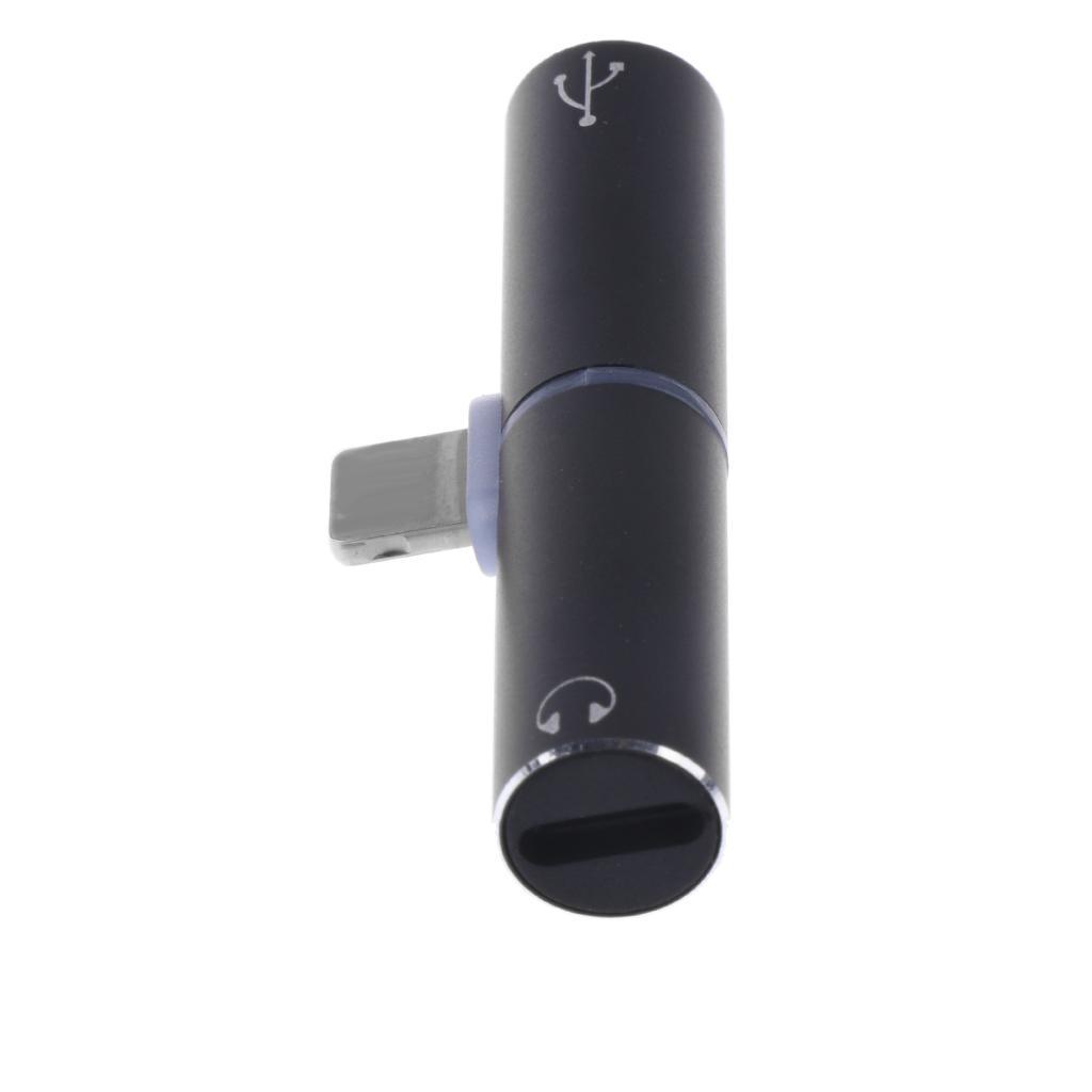 Aluminum Charger Audio Headphone Jack Adapter with Led Indicator Light