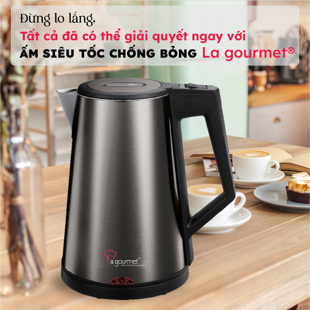 Ấm siêu tốc không vi nhựa La gourmet 1,7L - 359636