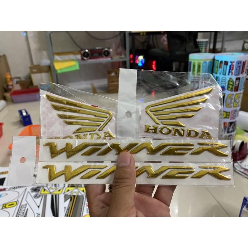 Combo cặp Tem winner và cánh chim honda xanh