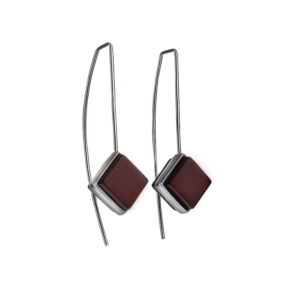 Bông Tai Hổ Phách Baltic Cherry