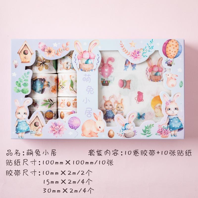 Bộ 20 món sticker, washi độc đáo dễ thương