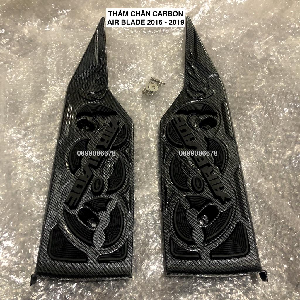 Thảm chân xe Dành Cho AirBlade / AB - Lót sàn, Để chân, Gác chân trước - Carbon - Từ 2016 Đến 2019 - Phụ Kiện Xe Honda Air Blade