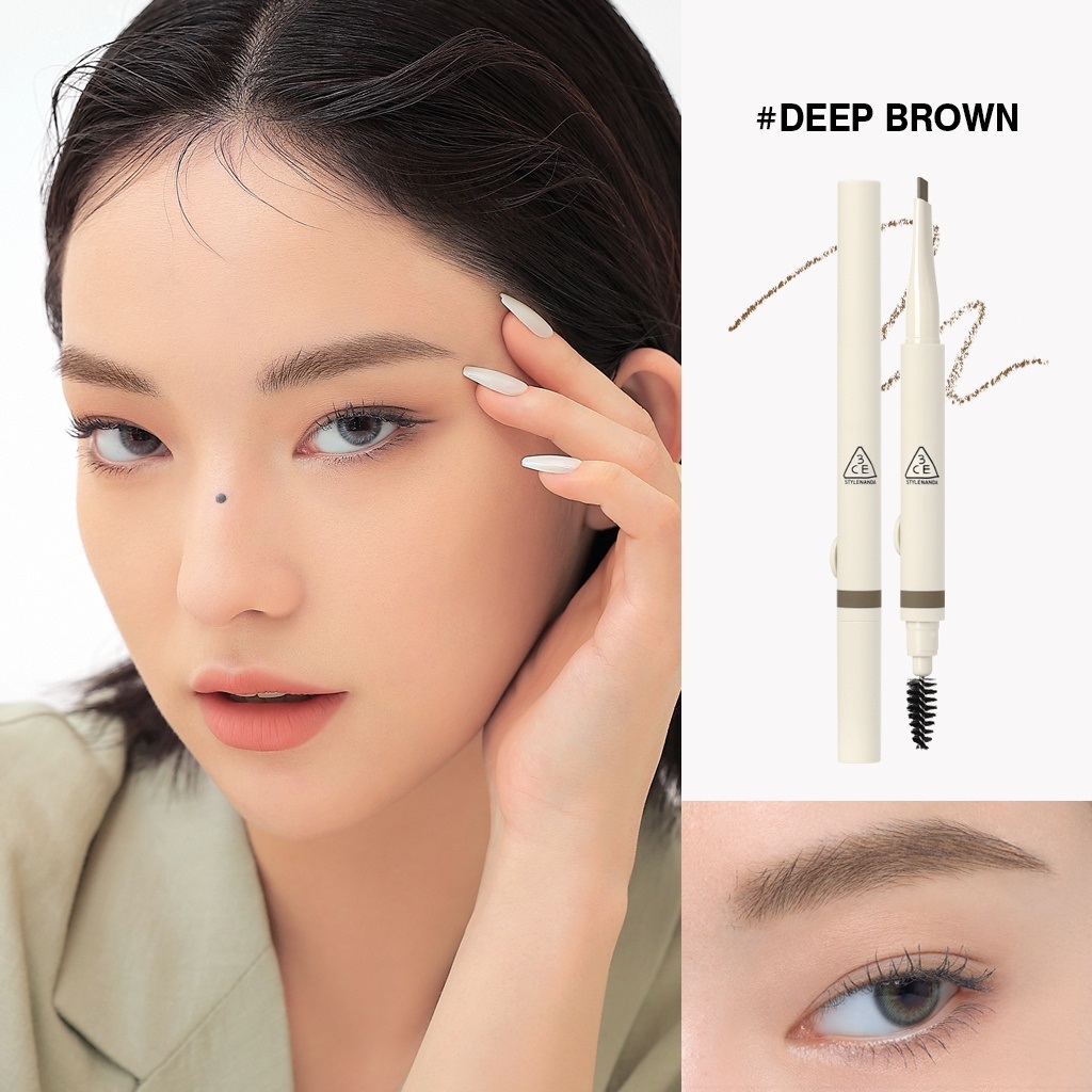 Bút Chì Kẻ Chân Mày 3CE EASY BROW DESIGNING PENCIL Dễ Dàng Tạo Nét Cho Chân Mày 0.13g