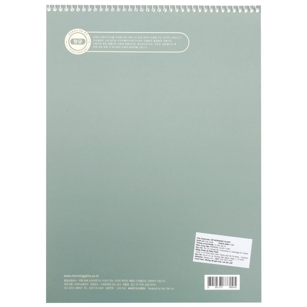 Sổ Lò Xo Forest Green Kẻ Ngang - Morning Glory 10231-88604 - Màu Xanh Rêu