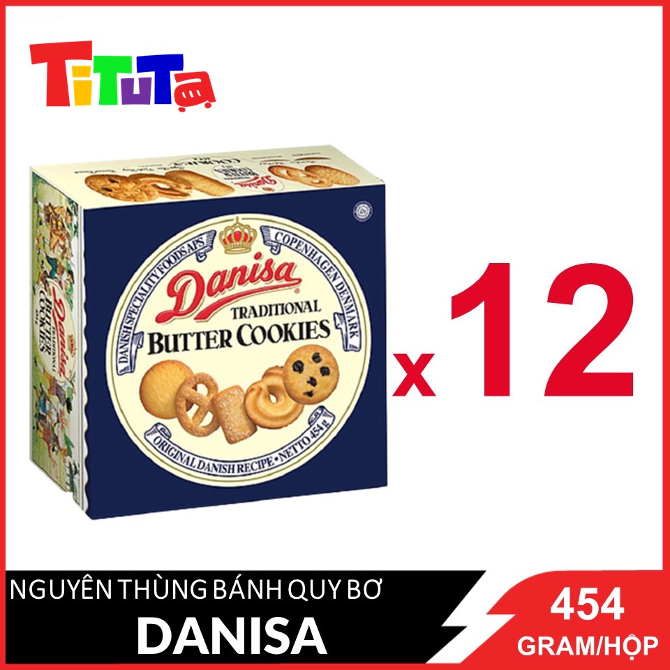 Bánh quy bơ Danisa Size trung Hộp 454g X12