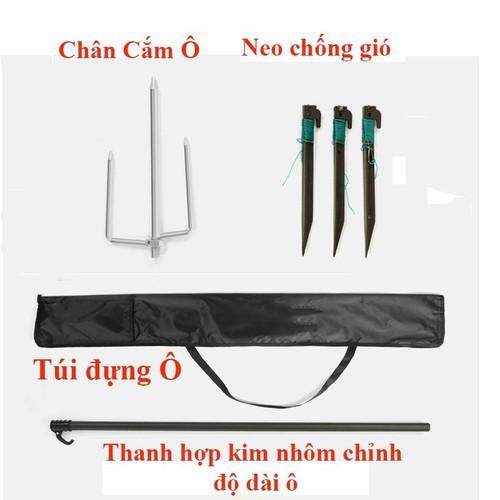 Ô Câu Cá Ô Dù Che Nắng Mưa Hình Xanh Dọc Dưa KK-11 - Sanami Fishing