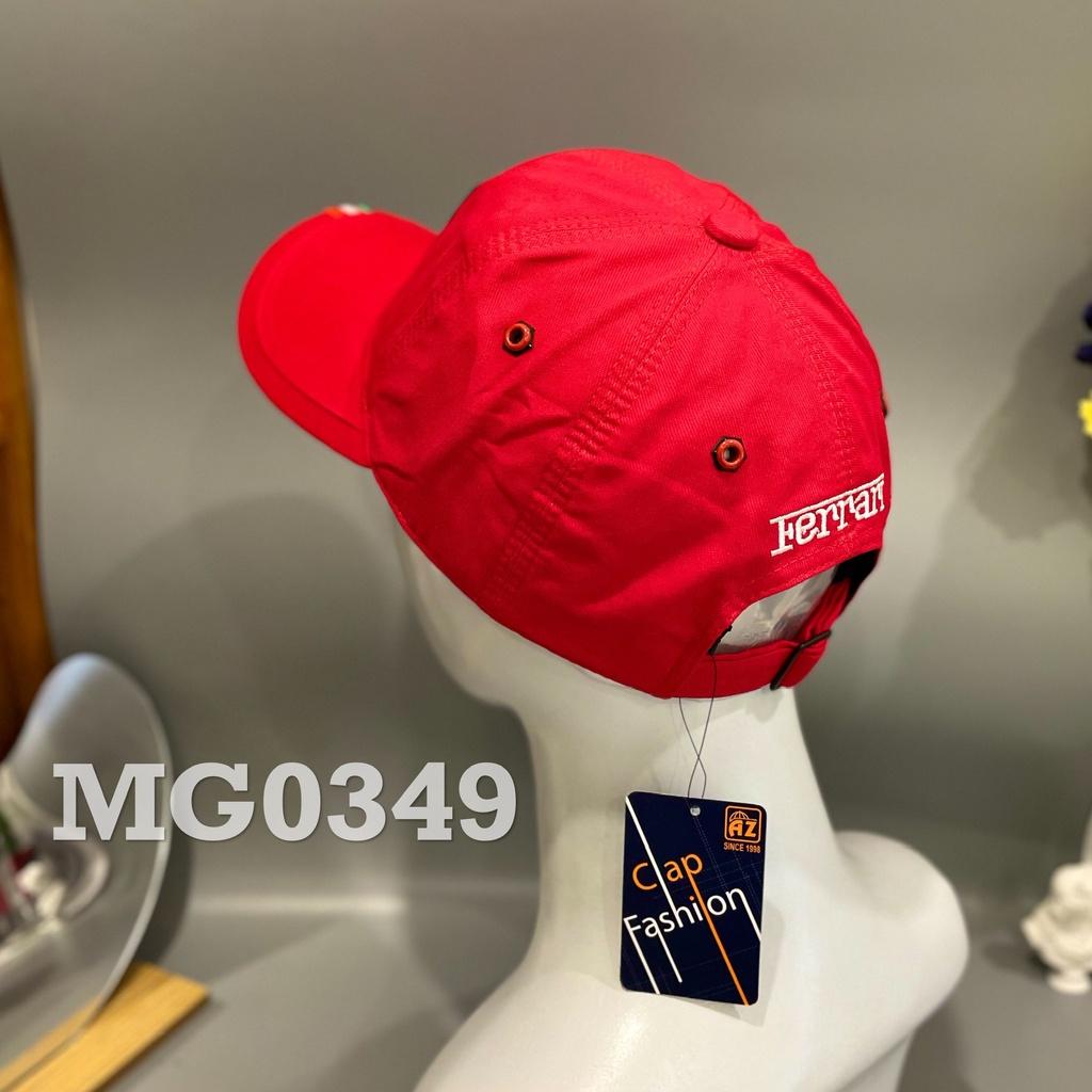 Mũ Lưỡi Trai Nón kết Màu Đỏ Chất Cotton Cao Cấp Logo Thêu Nổi Thiết Kế Thời Trang Freesize Monoshop