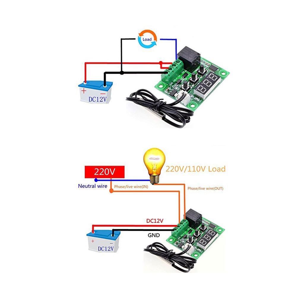 2 Cái 12V Kỹ Thuật Số Bình Giữ Nhiệt Nhiệt Độ Điều Khiển Cảm Biến