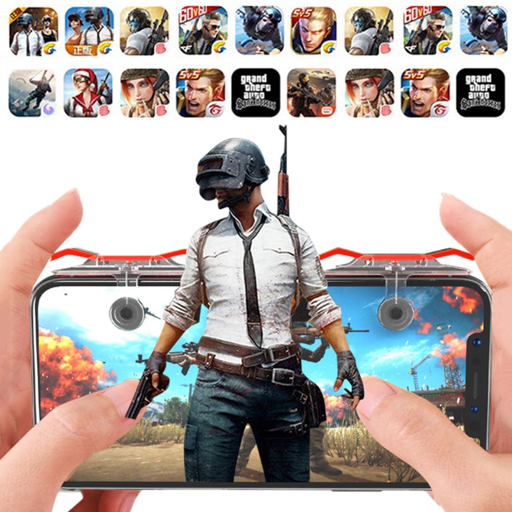 Bộ gamepad nút hỗ trợ chơi game PUBG Red Fish EH9 cho điện thoại máy tính bảng (Màu ngẫu nhiên) - Hàng nhập khẩu