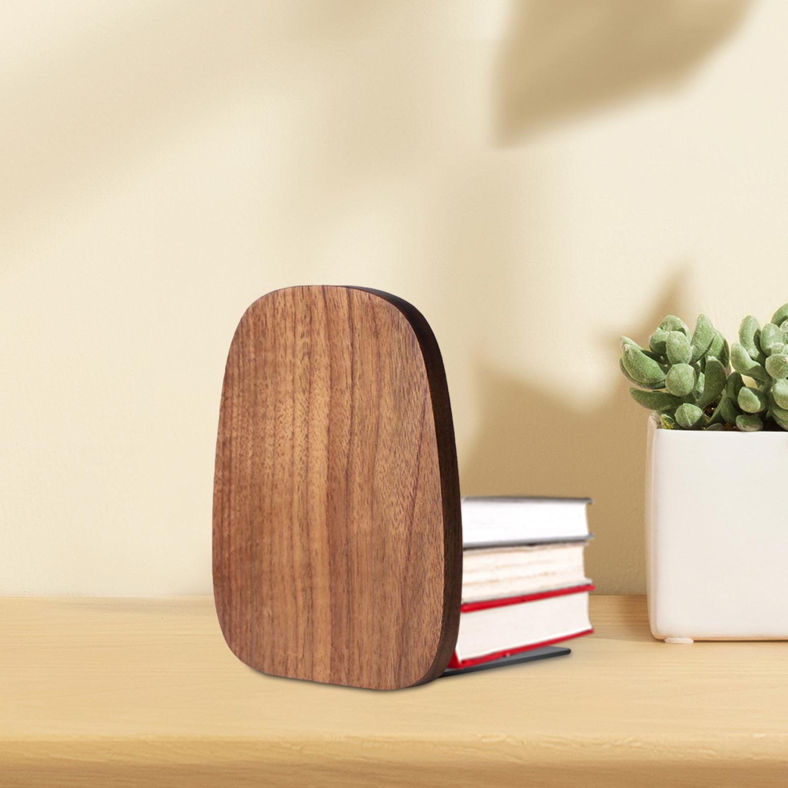 Books Stopper Book Support Wooden Bookends for Bedroom Office Office Workers