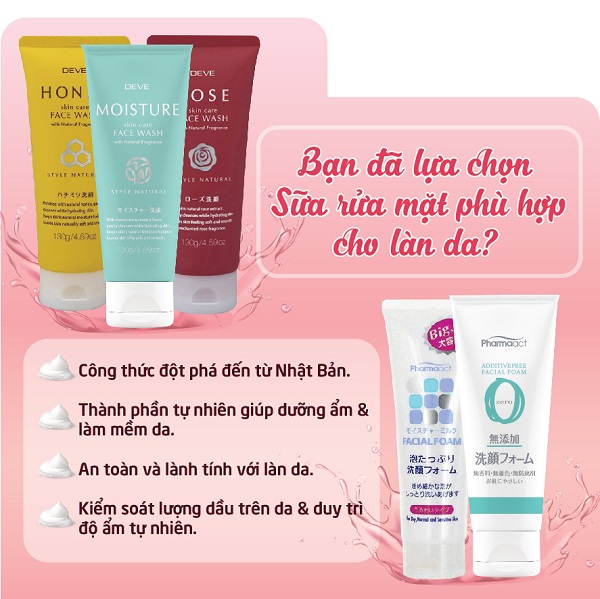 Sữa Rửa Mặt Pharmaact Dành Cho Da Nhạy Cảm Không Chứa Chất Phụ Gia