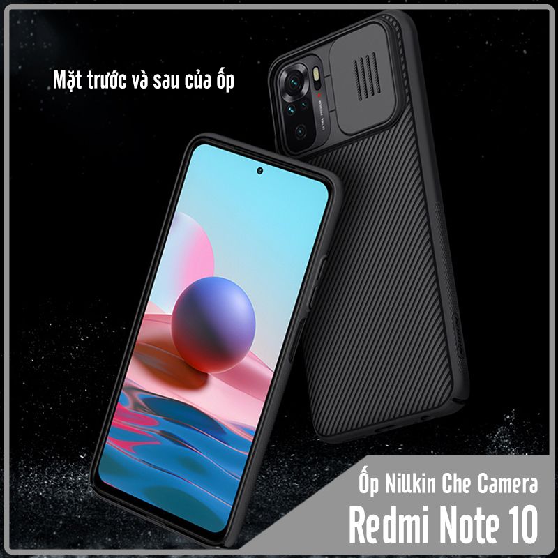 Ốp lưng cho Xiaomi Redmi Note 10 Nillkin CamShield che camera - Hàng Nhập Khẩu
