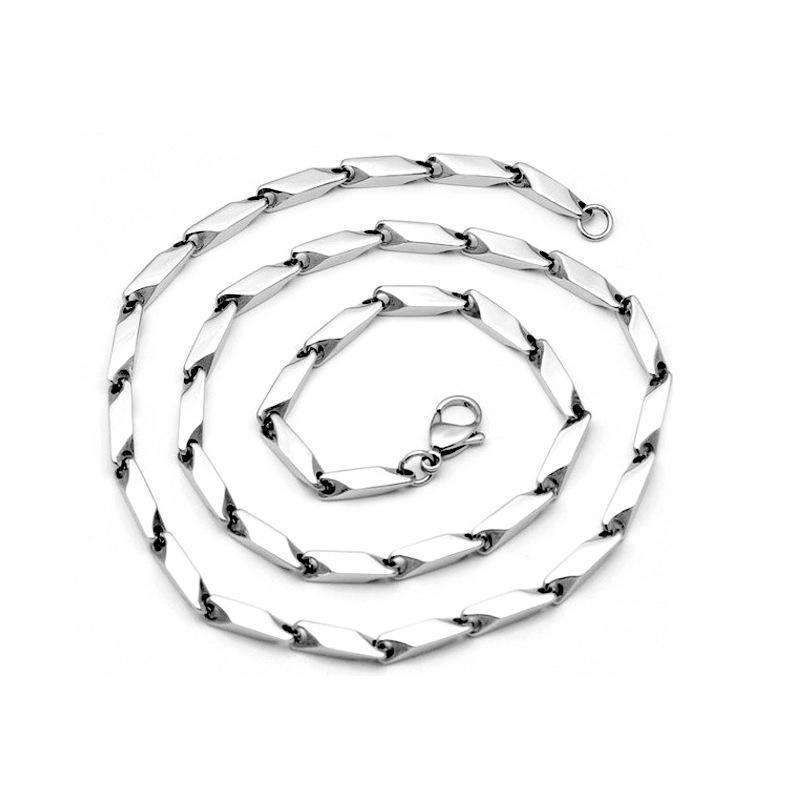 Dây chuyền nam titan cao cấp sang trọng inox thép không gỉ hỏa tiển trơn trangsucpt cỡ 3mm PTDCNA13